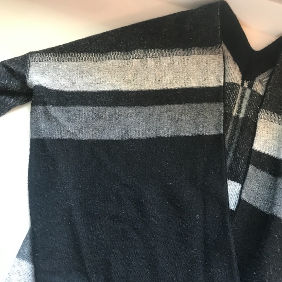 Vince Gray Variegated Striped Drape Cardigan - Picture 7 of 8